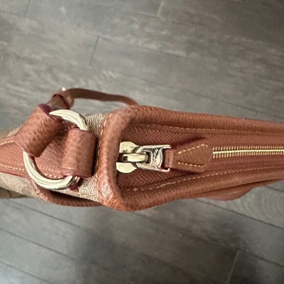 Coach Signature C File Khaki & Brown Canvas Crossbody Bag - Picture 12 of 12